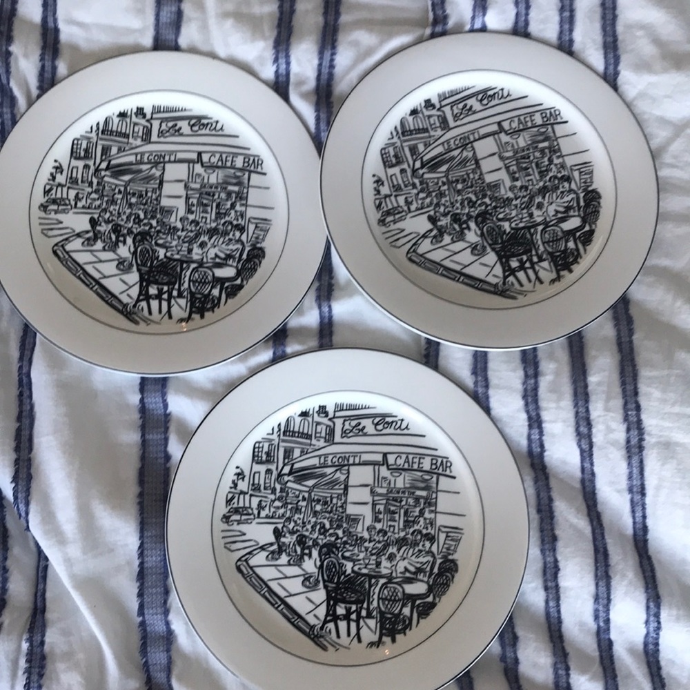 Mikasa Parisian Scenes HK114 Eiffel Tower Plates 3